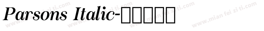 Parsons Italic字体转换